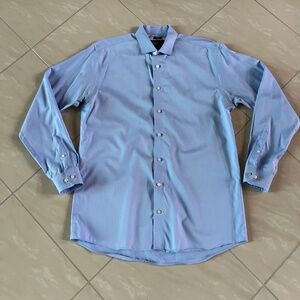 #2797 Awearness Kenneth Cole Light Blue Dress Shirt Neck 17 36/37 TALL